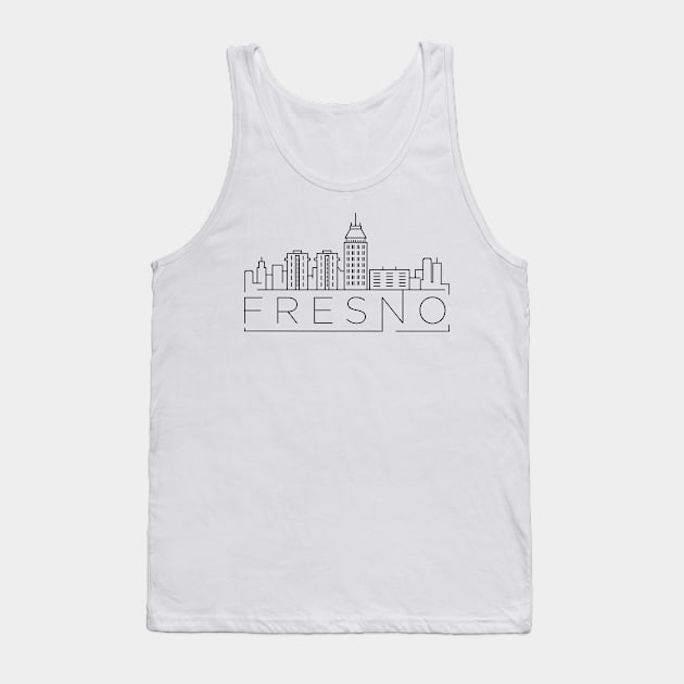 Fresno Minimal Skyline Tank Top by kursatunsal